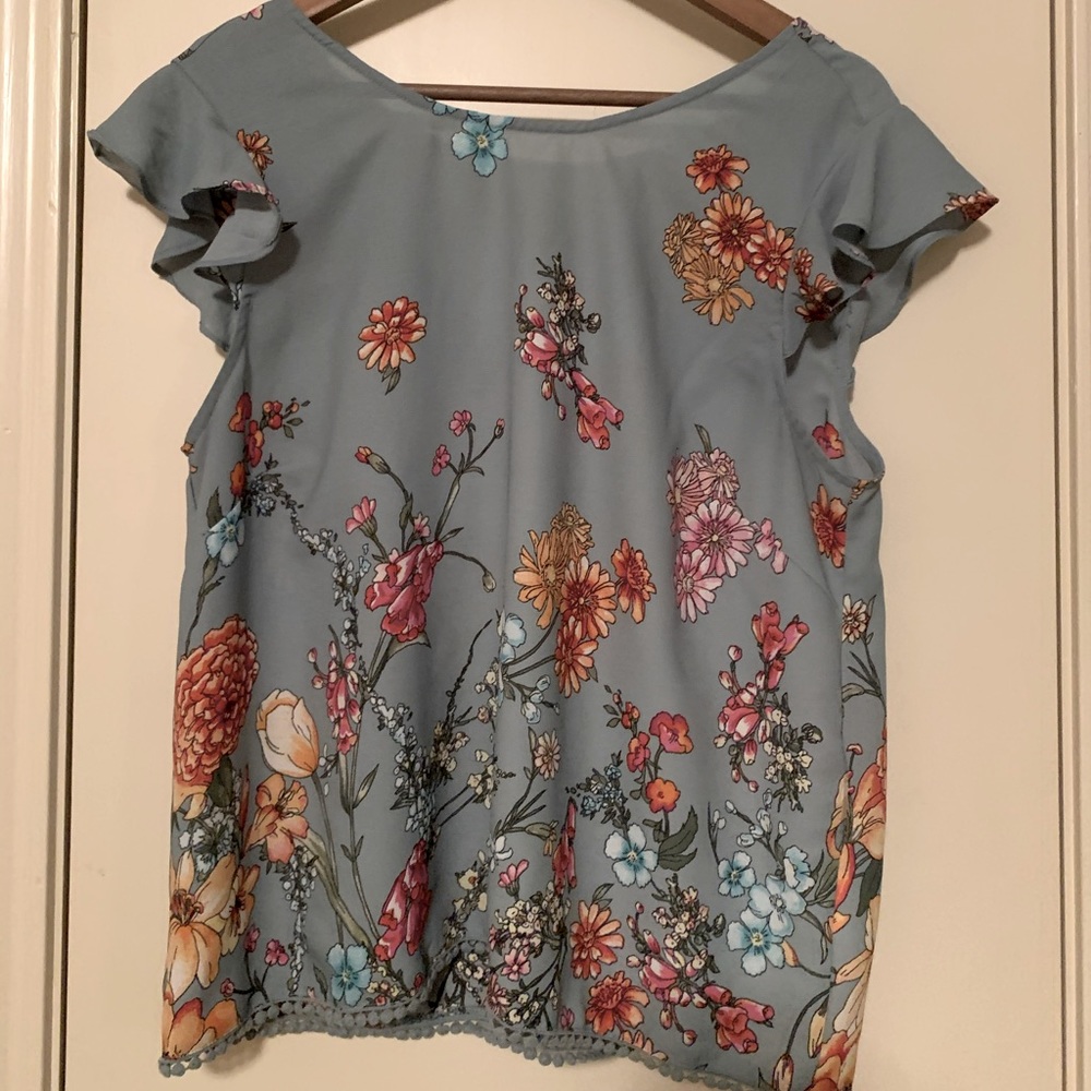 Ruffle Floral Top